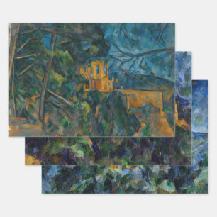 Paul Cezanne - Chateau Noir Meisterwerke Auswahl Geschenkpapier Set