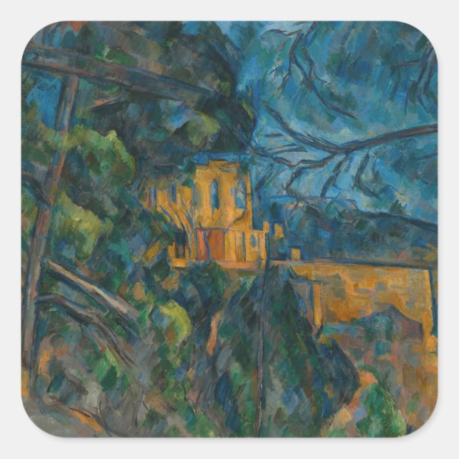 Paul Cezanne - Chateau Noir Poster Quadratischer Aufkleber (Vorderseite)