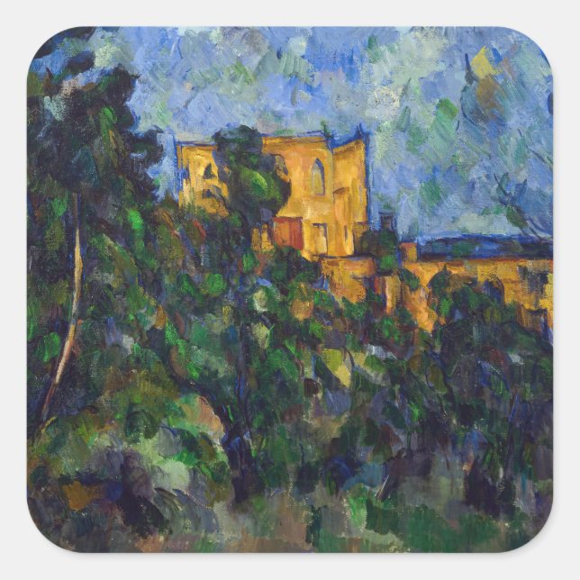 Paul Cezanne - Chateau Noir Quadratischer Aufkleber (Vorderseite)