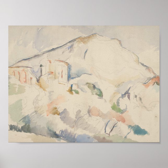 Paul Cezanne-Chateau Noir und Mont Sainte-Victoire Poster (Vorne)