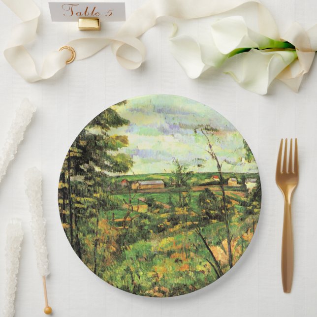Paul Cezanne, Das Tal der Oise, Pappteller (Hochzeit)