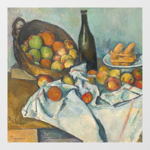 Paul Cezanne - Der Apfelkorb Fensteraufkleber