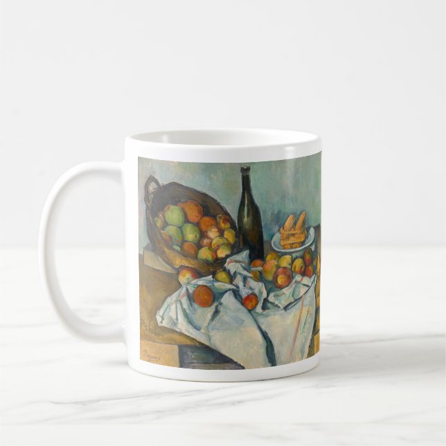 Paul Cezanne - Der Apfelkorb Kaffeetasse (Links)