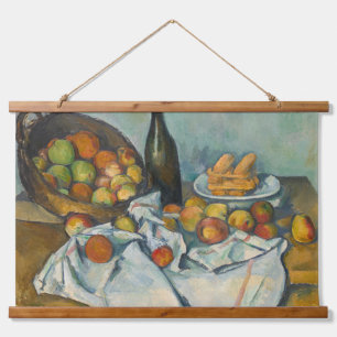 Paul Cezanne - Der Apfelkorb Wandteppich Mit Holzrahmen