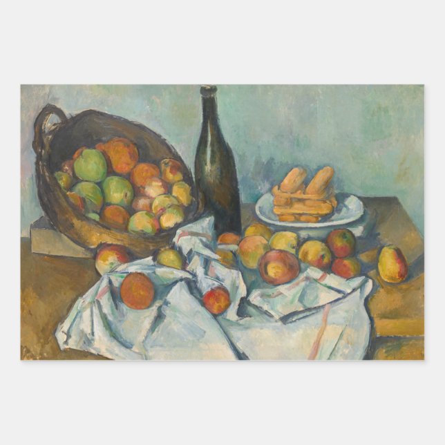 Paul Cezanne - Der Korb der Äpfel Geschenkpapier Set (Vorderseite)