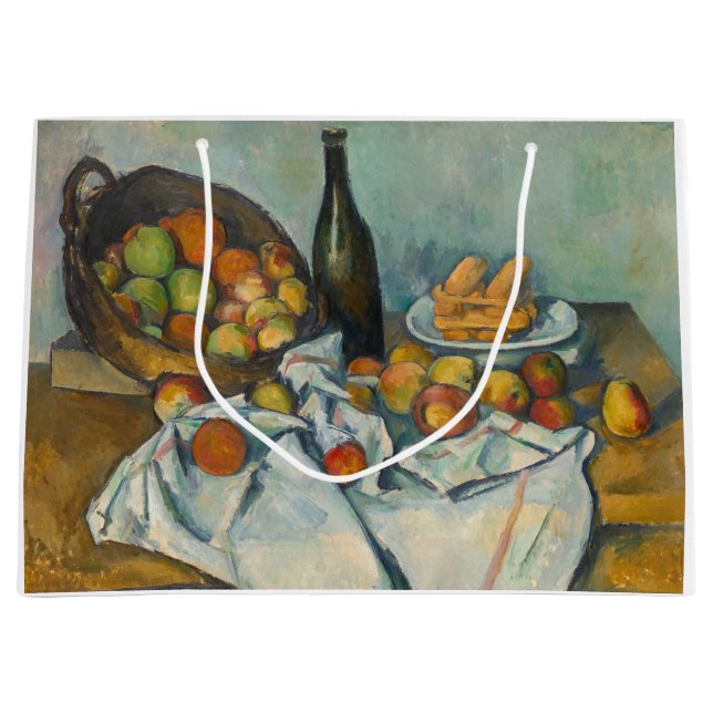 Paul Cezanne - Der Korb der Äpfel Große Geschenktüte (Vorderseite)