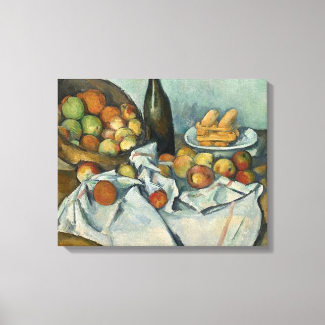 Paul Cezanne - Der Korb der Äpfel Leinwanddruck (Vorderseite)