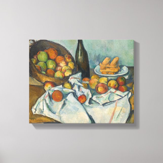 Paul Cezanne - Der Korb der Äpfel Leinwanddruck (Vorderseite)