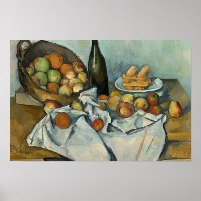 Paul Cezanne - Der Korb der Äpfel Poster (Vorne)