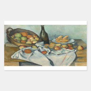 Paul Cezanne - Der Korb der Äpfel Rechteckiger Aufkleber