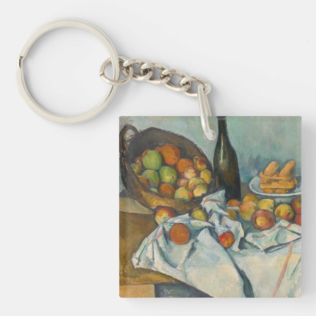 Paul Cezanne - Der Korb der Äpfel Schlüsselanhänger (Vorderseite)
