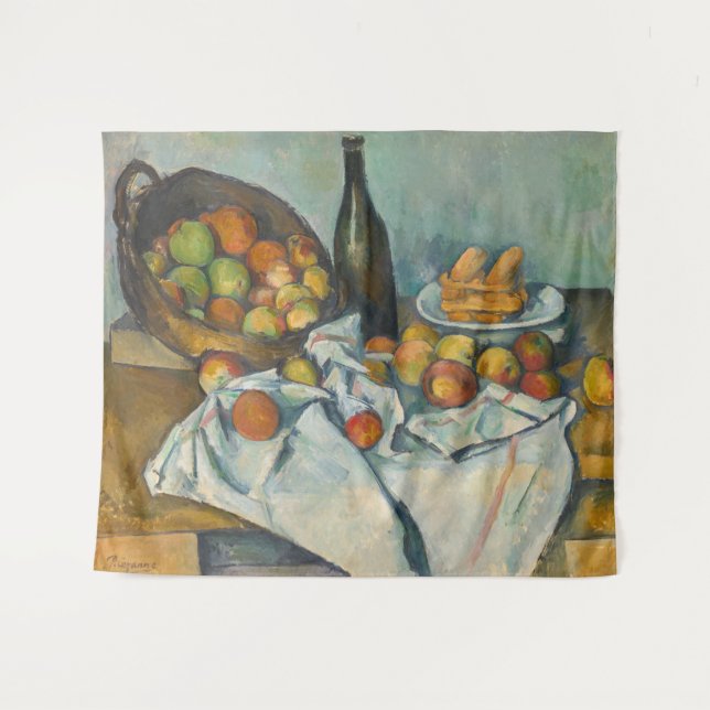 Paul Cezanne - Der Korb der Äpfel Wandteppich (Vorderseite (Horizontal))