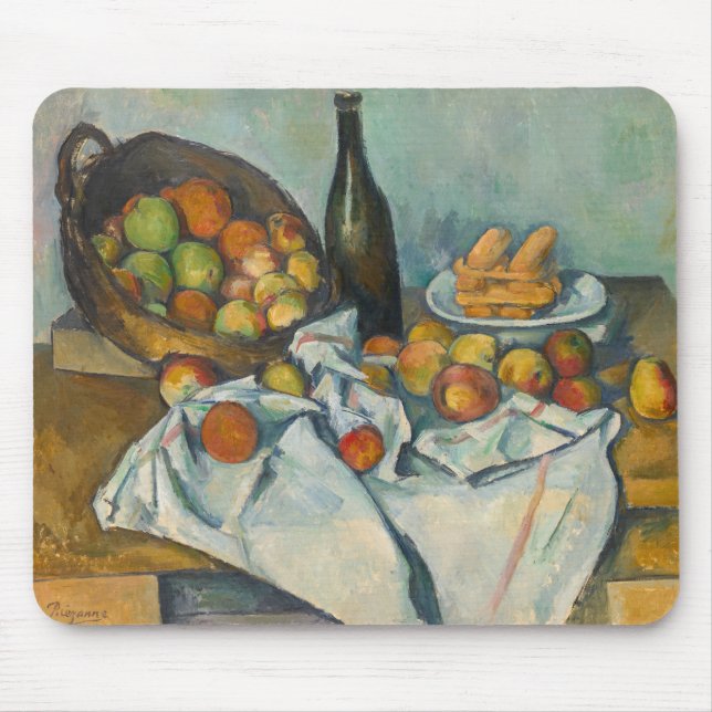Paul Cezanne - Der Korb mit Äpfeln Mousepad (Vorne)