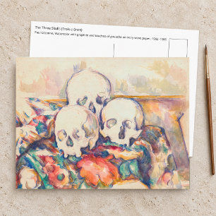 Paul Cezanne - Die drei Schädel Aquarell Postkarte