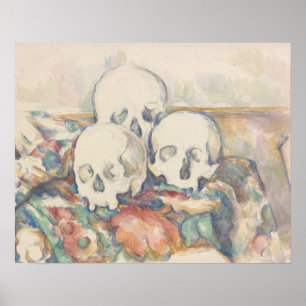 Paul Cezanne - Die drei Schädel Poster
