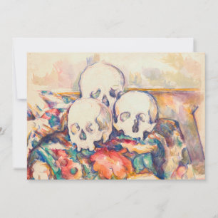 Paul Cezanne - Die drei Totenkopf-Aquarell Einladung