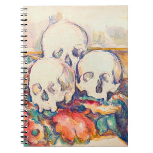 Paul Cezanne - Die drei Totenkopf-Aquarell Notizblock