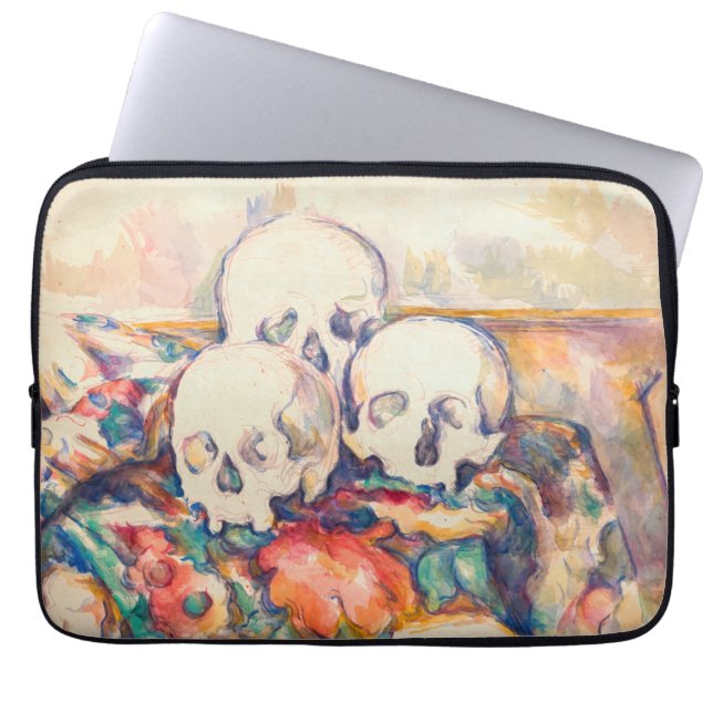 Paul Cezanne - Die drei Wasserfarben des Schädels Laptopschutzhülle (Vorderseite)