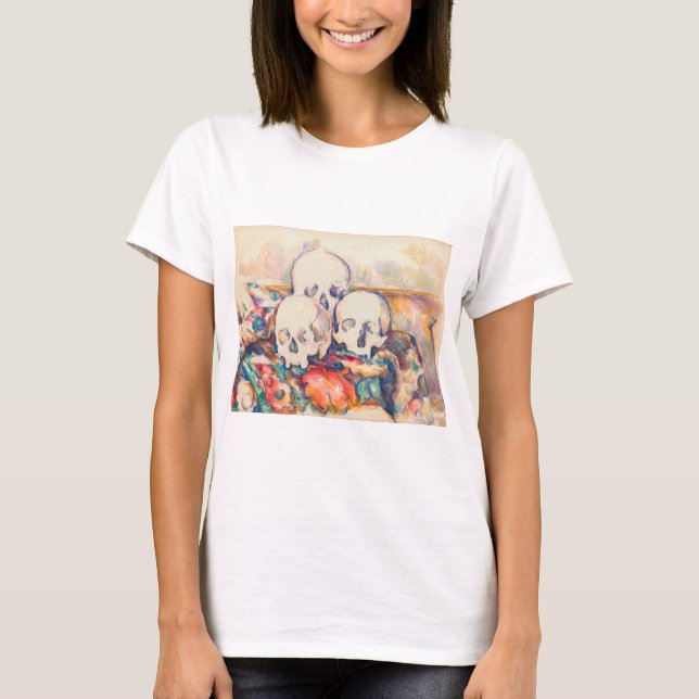 Paul Cezanne - Die drei Wasserfarben des Schädels T-Shirt (Vorderseite)