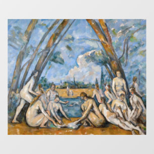 Paul Cezanne - Die großen Badenden Fensteraufkleber