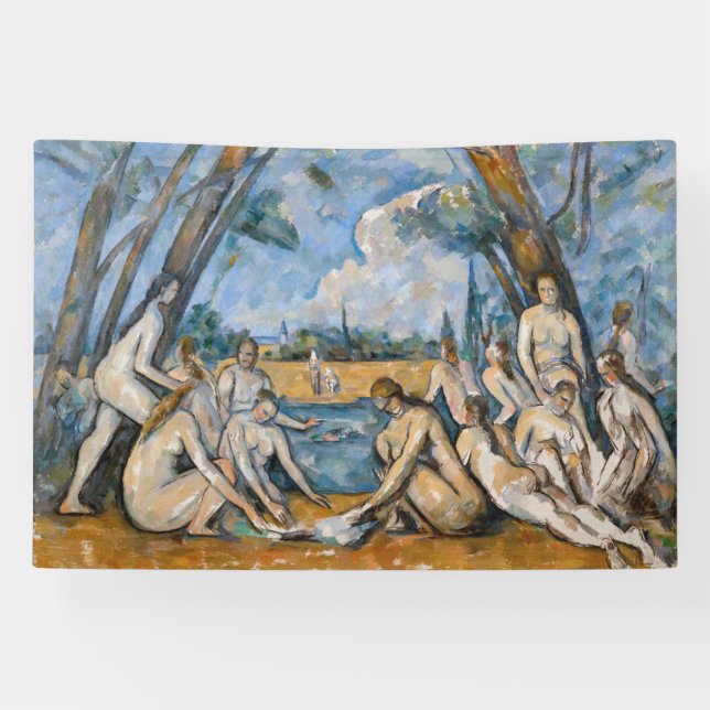 Paul Cezanne - Die großen Bathers Banner (Horizontal)