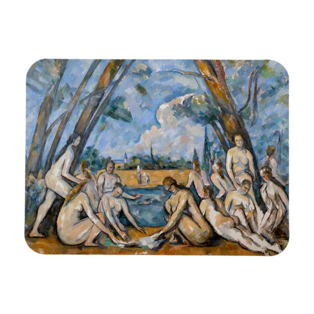 Paul Cezanne - Die großen Bathers Magnet (Horizontal)