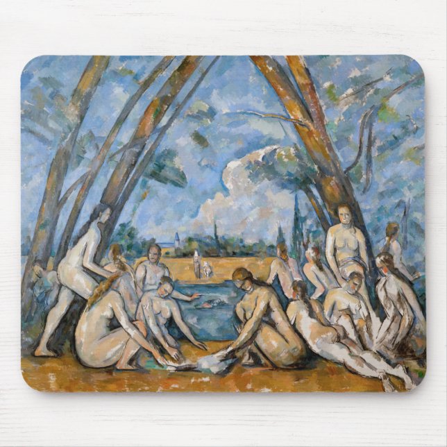 Paul Cezanne - Die großen Bathers Mousepad (Vorne)