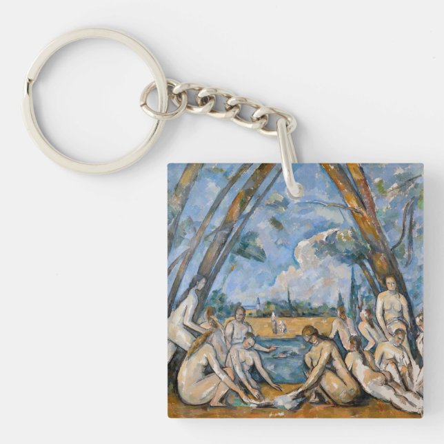 Paul Cezanne - Die großen Bathers Schlüsselanhänger (Vorderseite)