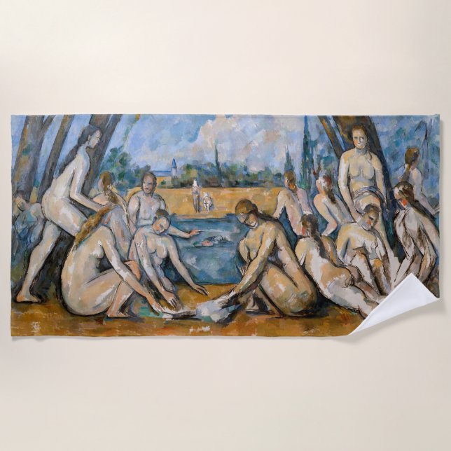 Paul Cezanne - Die großen Bathers Strandtuch (Vorderseite)