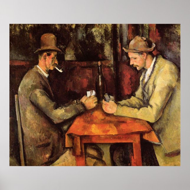 PAUL CEZANNE - Die Kartenspieler 1894 Poster (Vorne)