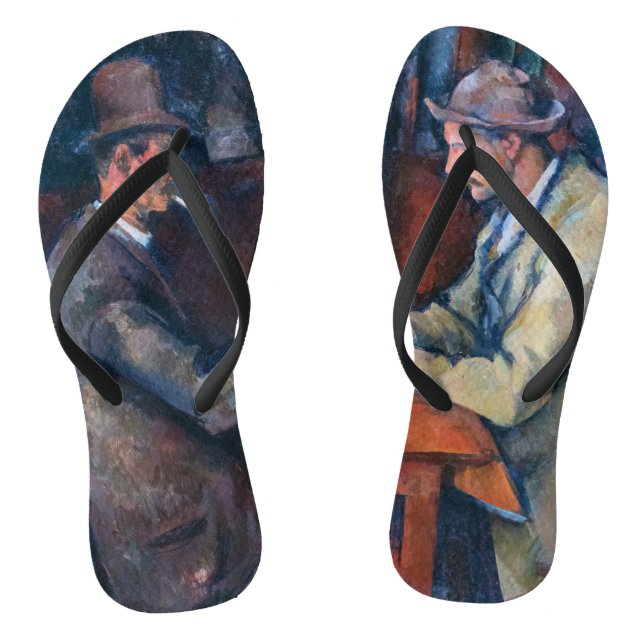 Paul Cezanne - Die Kartenspieler Flip Flops (Fußbett)