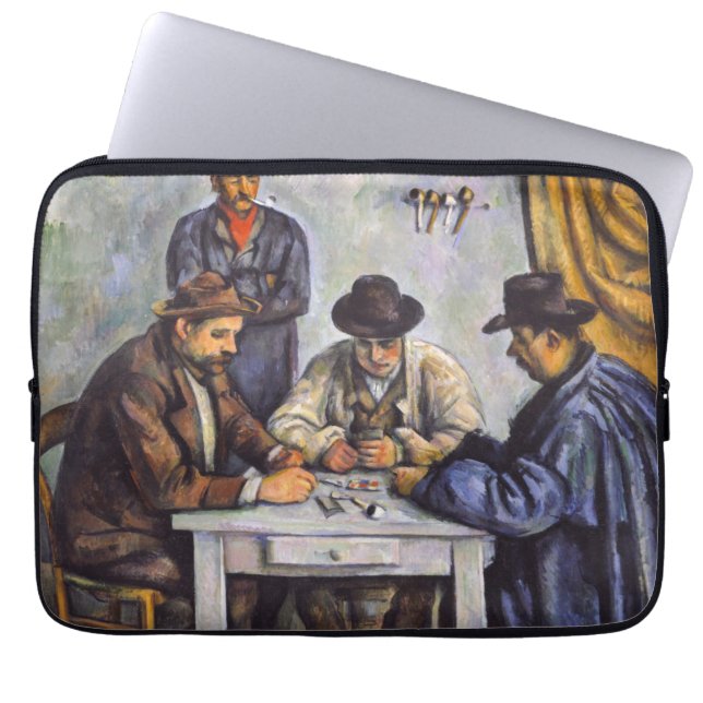 Paul Cezanne - Die Kartenspieler Laptopschutzhülle (Vorderseite)