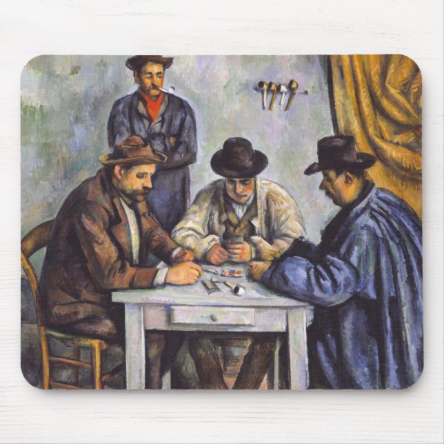 Paul Cezanne - Die Kartenspieler Mousepad (Vorne)