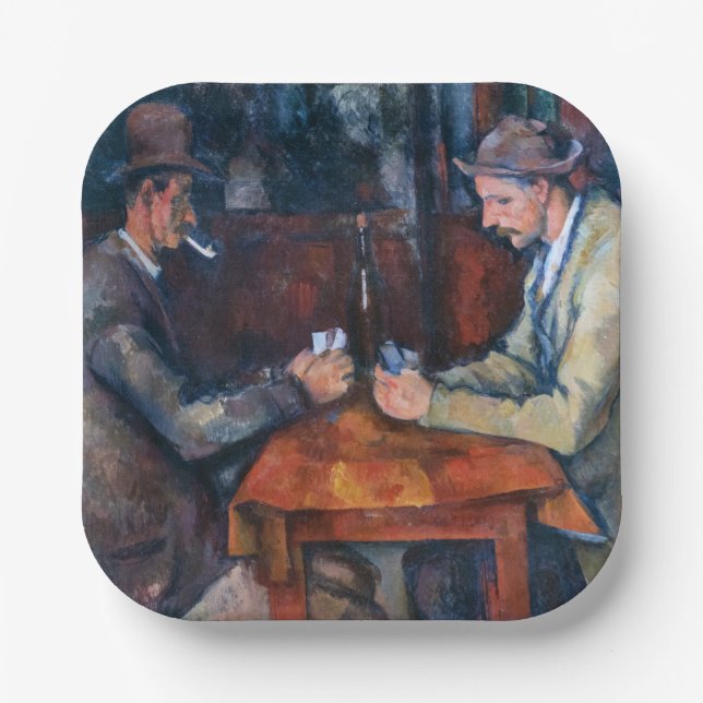 Paul Cezanne - Die Kartenspieler Pappteller (Vorderseite)