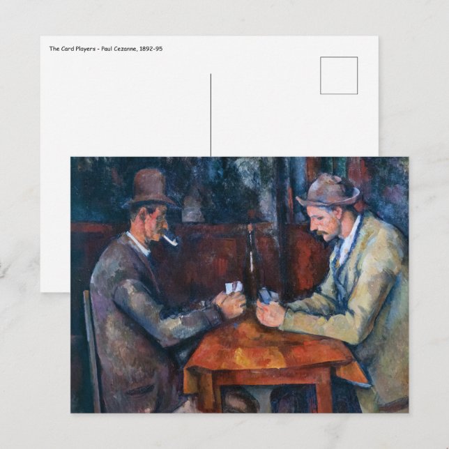 Paul Cezanne - Die Kartenspieler Postkarte (Vorne/Hinten)
