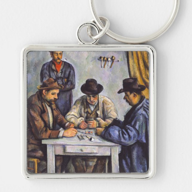 Paul Cezanne - Die Kartenspieler Schlüsselanhänger (Vorne)