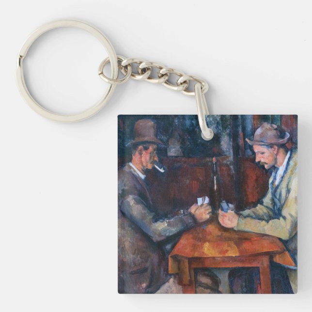 Paul Cezanne - Die Kartenspieler Schlüsselanhänger (Vorderseite)