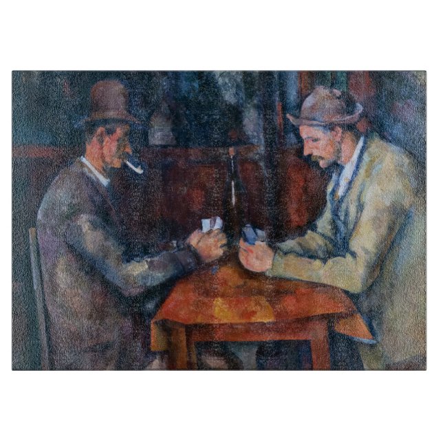 Paul Cezanne - Die Kartenspieler Schneidebrett (Vorderseite)