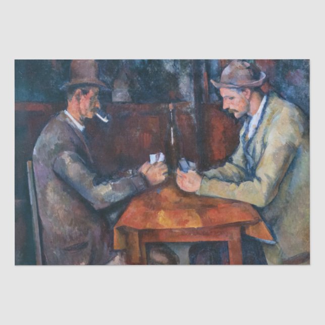 Paul Cezanne - Die Kartenspieler Seidenpapier (Vorderseite)