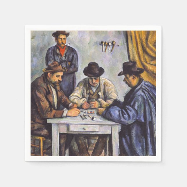 Paul Cezanne - Die Kartenspieler Serviette (Vorderseite)