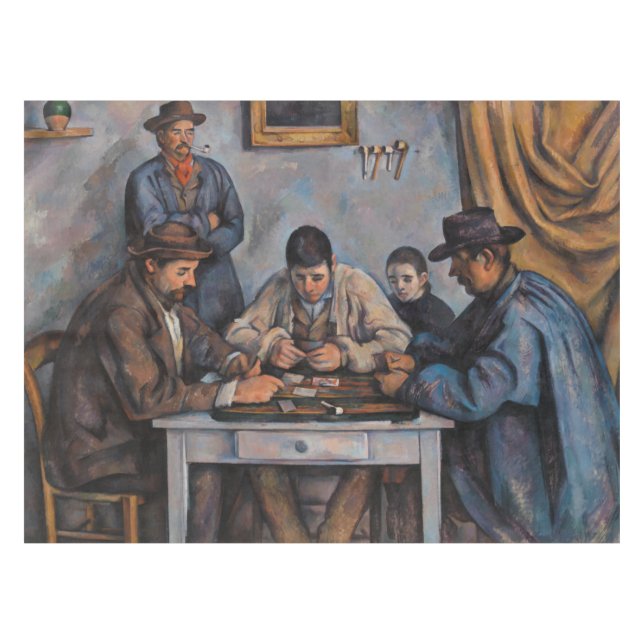 Paul Cezanne - Die Kartenspieler Tischdecke (Vorderseite (Horizontal))