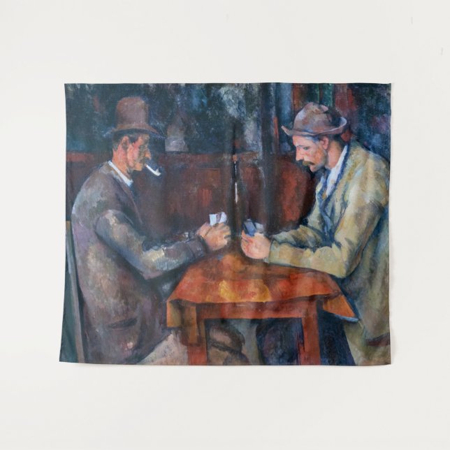 Paul Cezanne - Die Kartenspieler Wandteppich (Vorderseite (Horizontal))