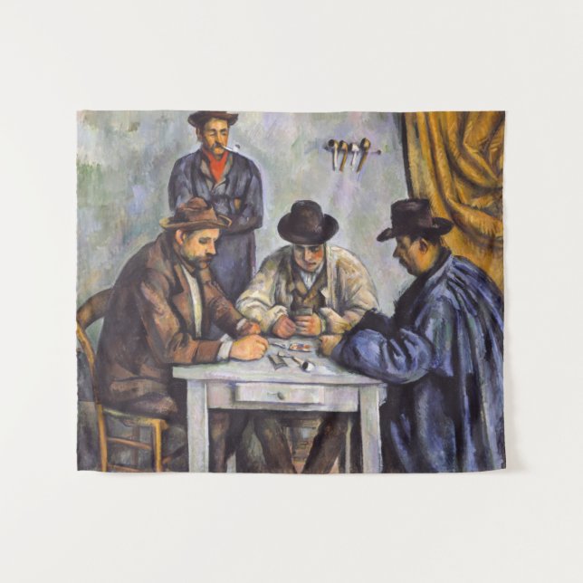 Paul Cezanne - Die Kartenspieler Wandteppich (Vorderseite (Horizontal))