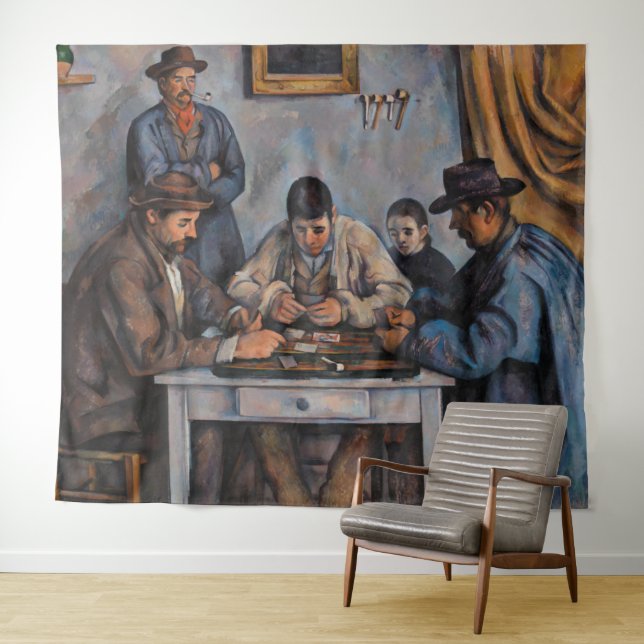 Paul Cezanne - Die Kartenspieler Wandteppich (Beispiel (Horizontal))