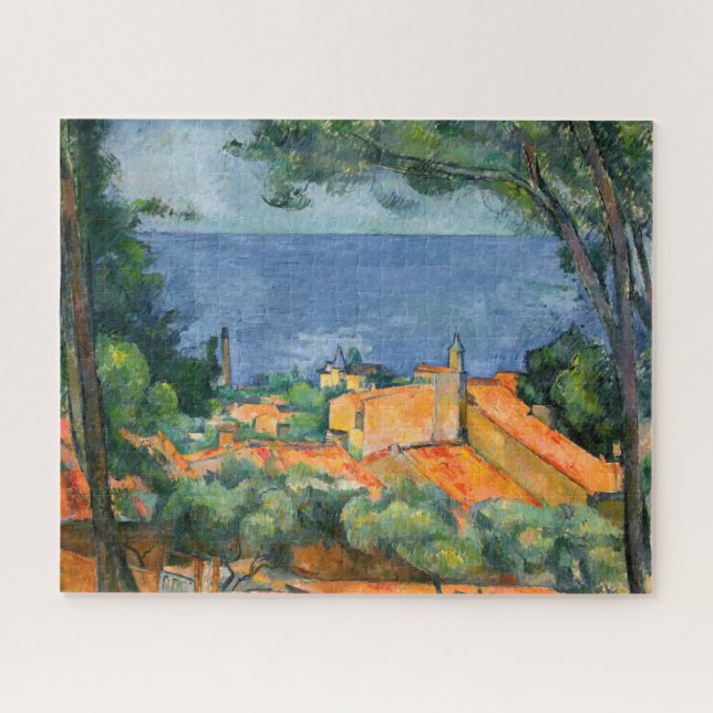 Paul Cezanne - Estaque mit roten Dächern (Horizontal)