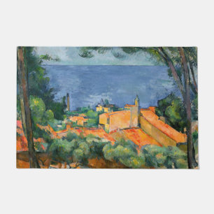 Paul Cezanne - Estaque mit roten Dächern Fußmatte