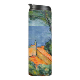 Paul Cezanne - Estaque mit roten Dächern Thermosbecher
