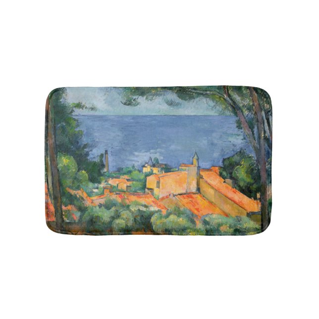 Paul Cezanne - Estaque mit Roten Roofs Badematte (Vorderseite)