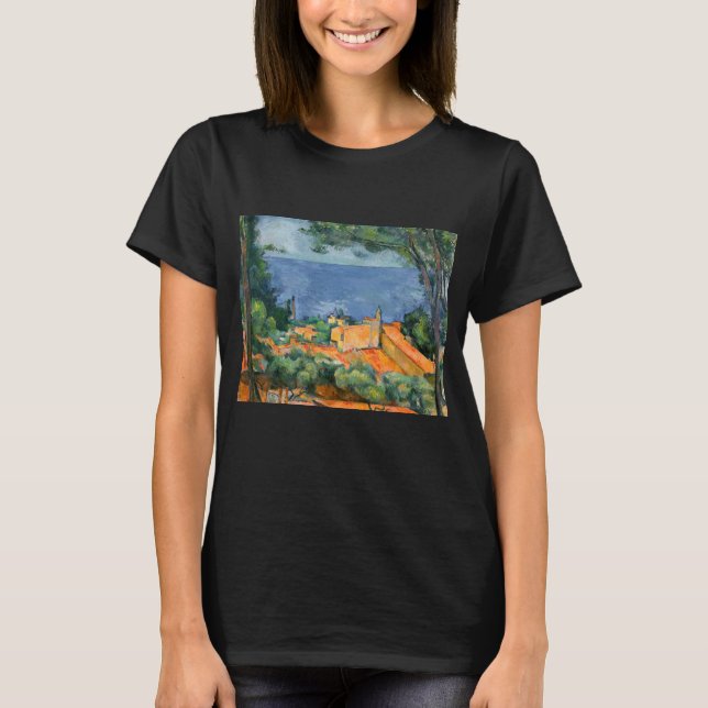 Paul Cezanne - Estaque mit Roten Roofs T-Shirt (Vorderseite)