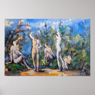 Paul Cezanne - Fünf Badende Poster